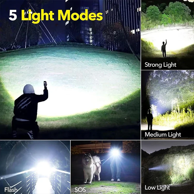 ไฟฉาย LED พลังงานสูงแบบชาร์จไฟ - Outdoor Camping Lamp บทวิจารณ์และราคา