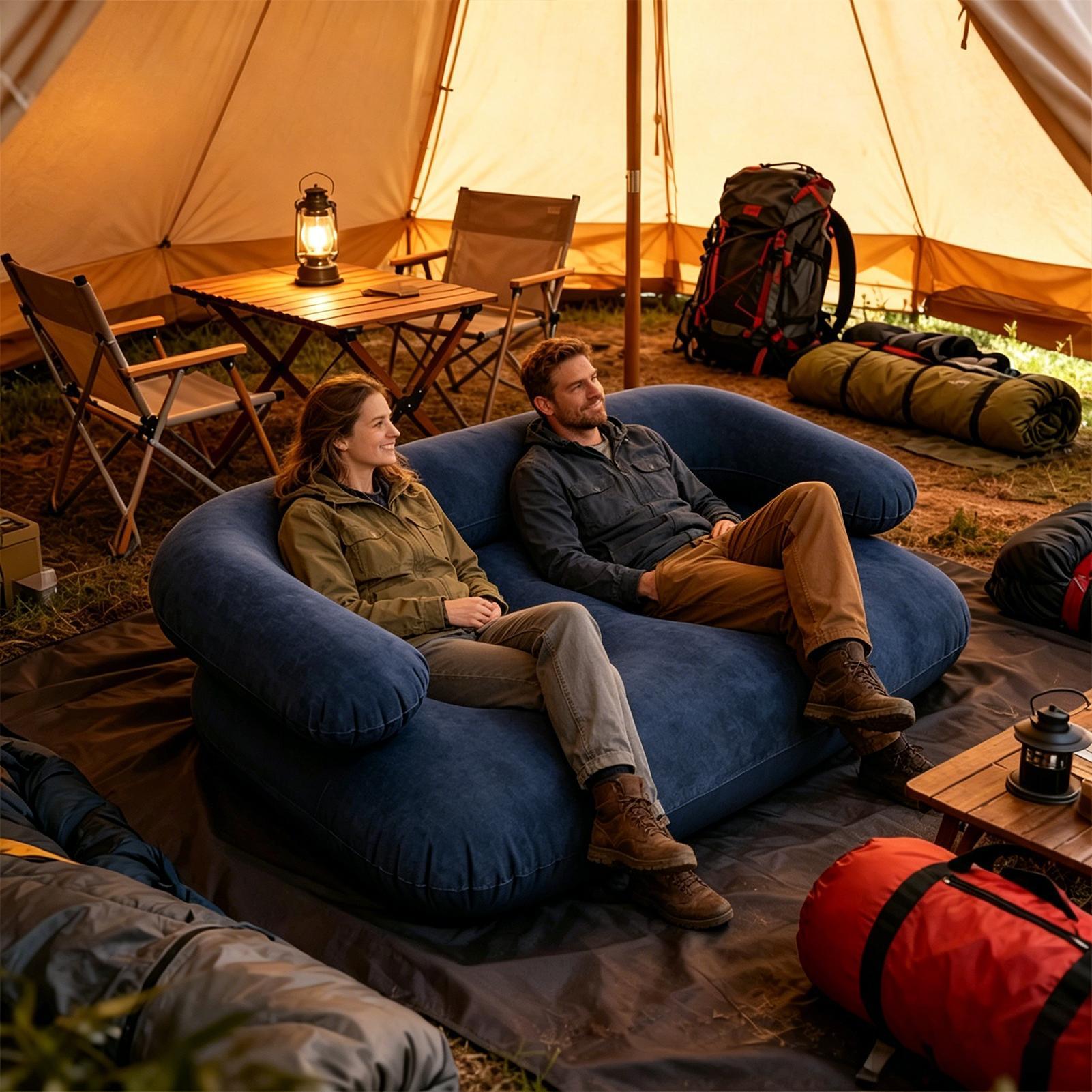 โซฟาเป่าลมสำหรับตั้งแคมป์ โซฟา - Outdoor Camping Decke บทวิจารณ์และราคา