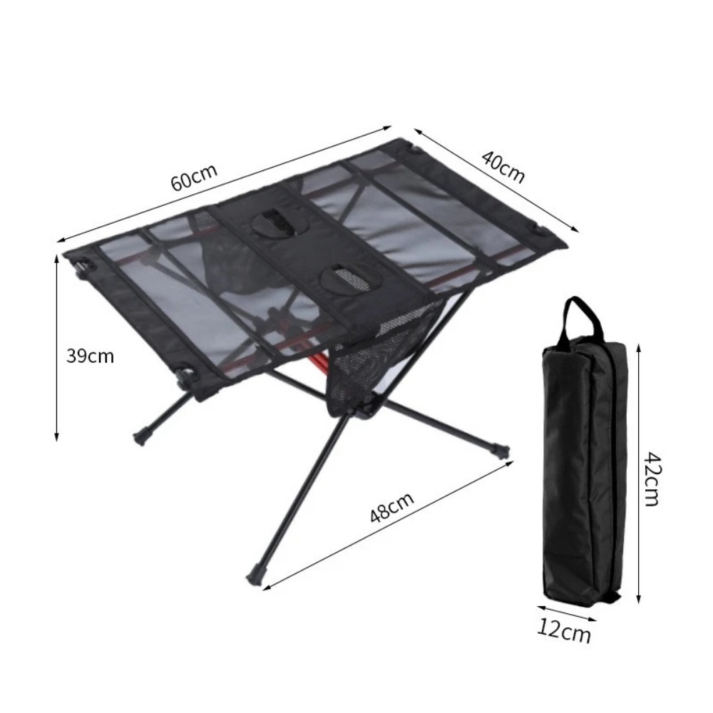 โต๊ะพับน้ำหนักเบาพิเศษสำหรับใช - Outdoor Camping Table With Storage บทวิจารณ์และราคา