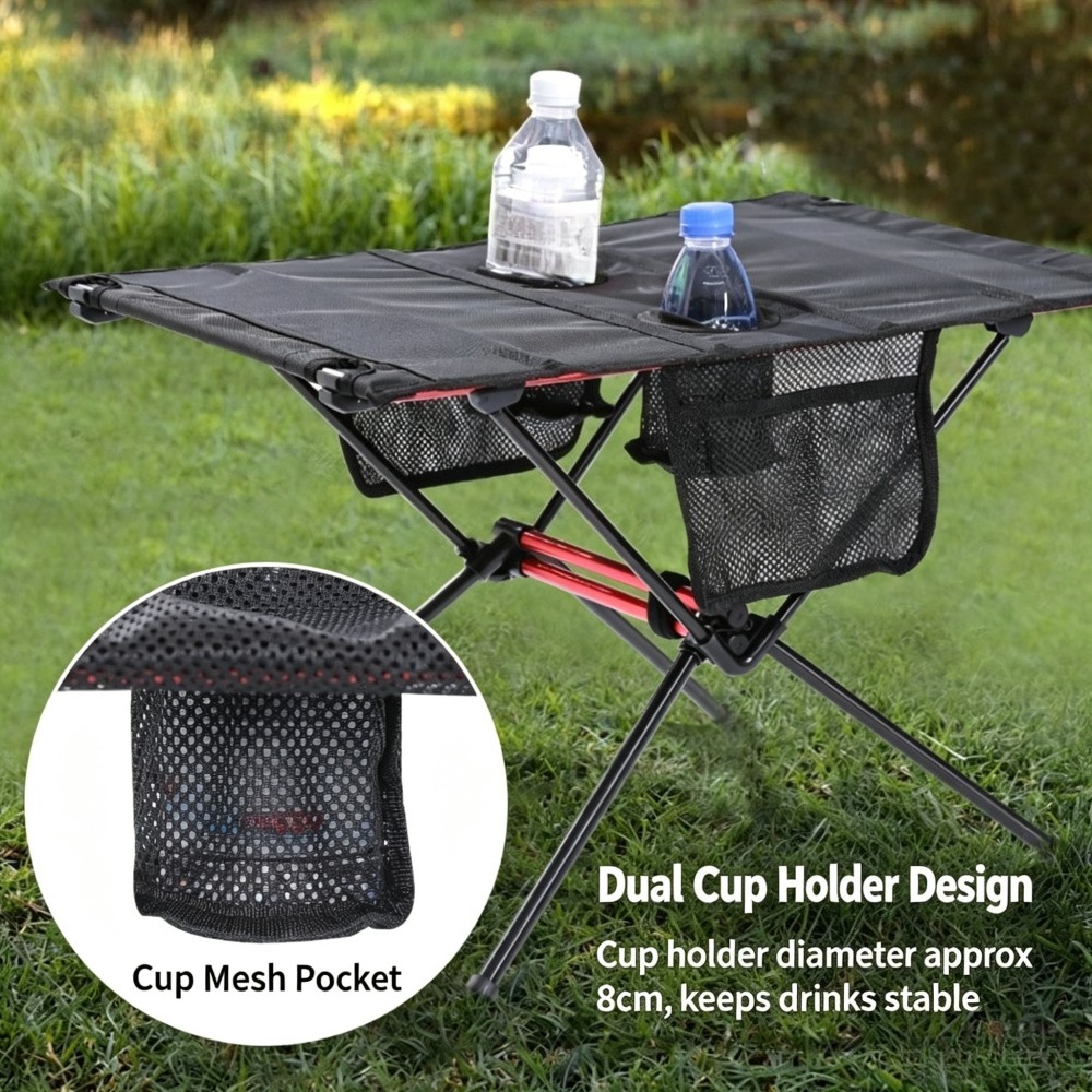 โต๊ะพับน้ำหนักเบาพิเศษสำหรับใช - Outdoor Camping Table With Storage บทวิจารณ์และราคา