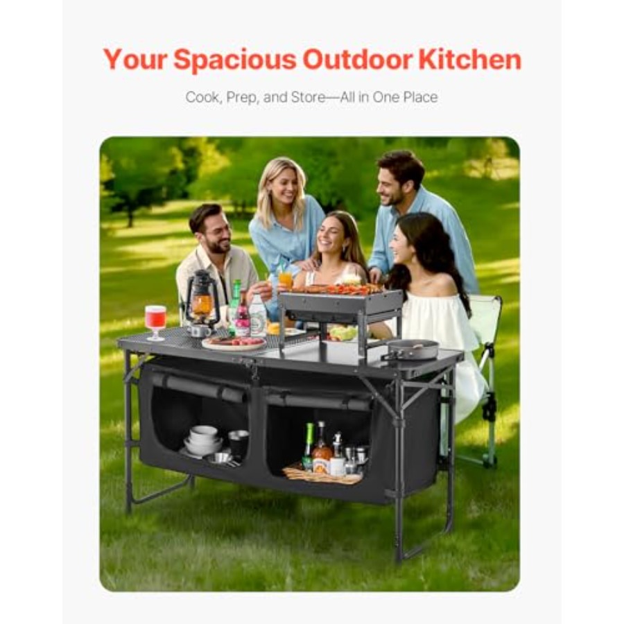 โต๊ะครัวสำหรับตั้งแคมป์, โต๊ะท - Outdoor Camping Cooking Table บทวิจารณ์และราคา
