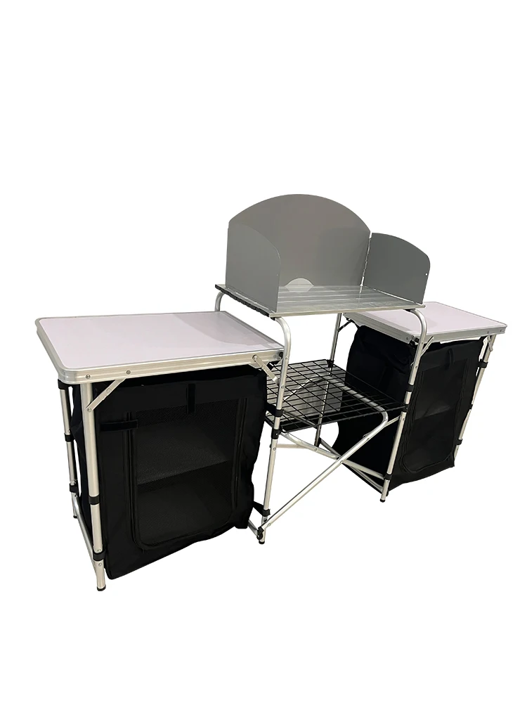 โต๊ะครัวพับได้อลูมิเนียมแบบพกพ - Outdoor Camping Cooking Table บทวิจารณ์และราคา