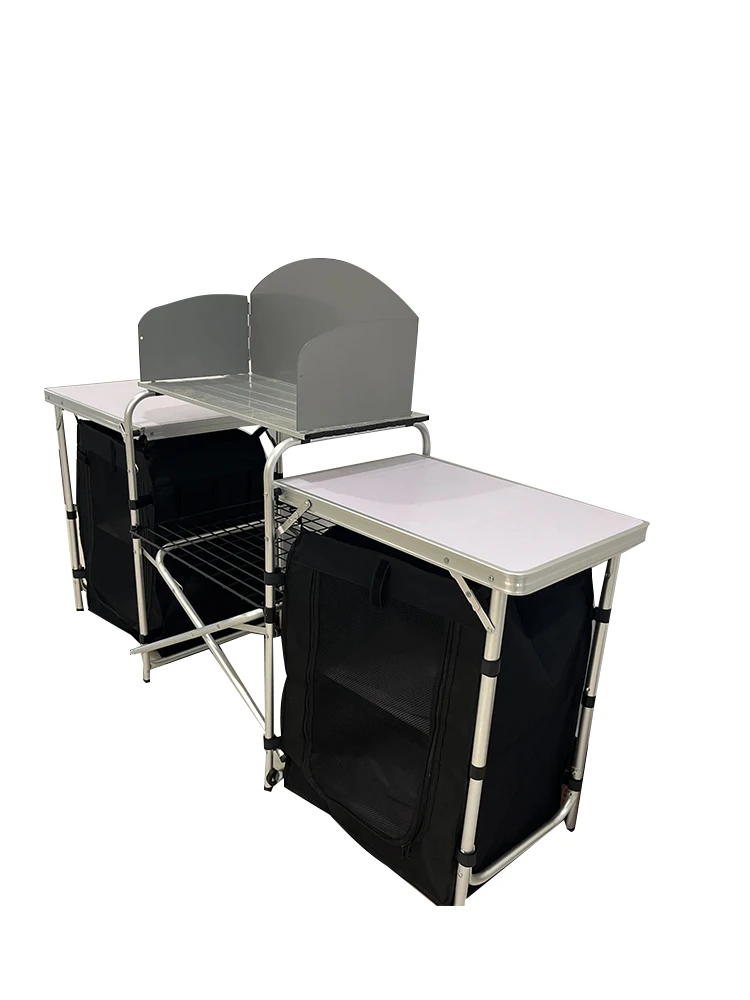 โต๊ะครัวพับได้อลูมิเนียมแบบพกพ - Outdoor Camping Cooking Table บทวิจารณ์และราคา