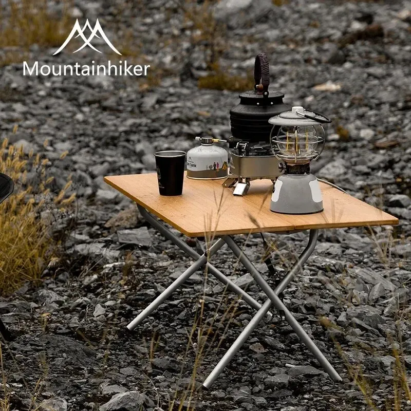 MOUNTAINHIKER 2/3 โต๊ะพับไม้ไผ - Outdoor Camping Table With Storage บทวิจารณ์และราคา