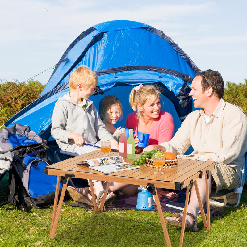 โต๊ะปิกนิกพับได้ขนาด 93 x 70 ซ - Outdoor Camping Table With Storage บทวิจารณ์และราคา